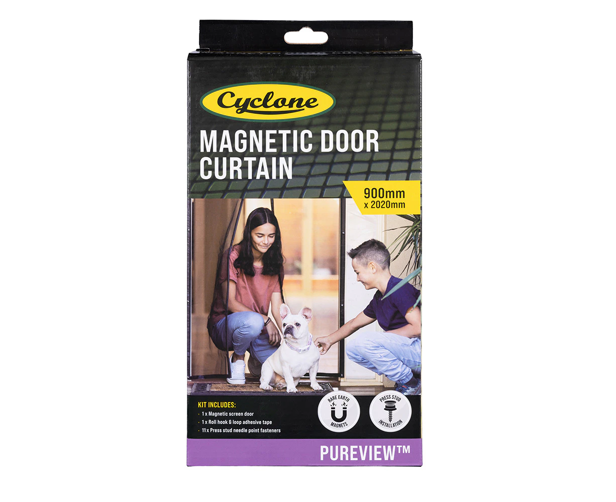 Cyclone Pureview Magnetic Mosquito/Fly/Insect Screen Door Curtain 900 x 2020mm