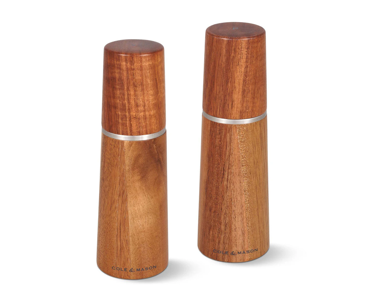 Cole & Mason Marlow Acacia Salt & Pepper Mill Kitchen Spice Grinder Gift Set