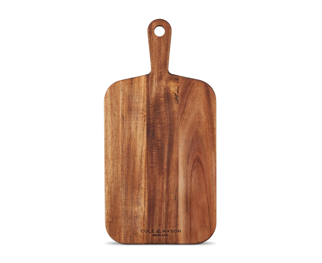 Cole & Mason Barkway 21cm Acacia Wood Chopping/Serve Board w/ Handle Small Brown