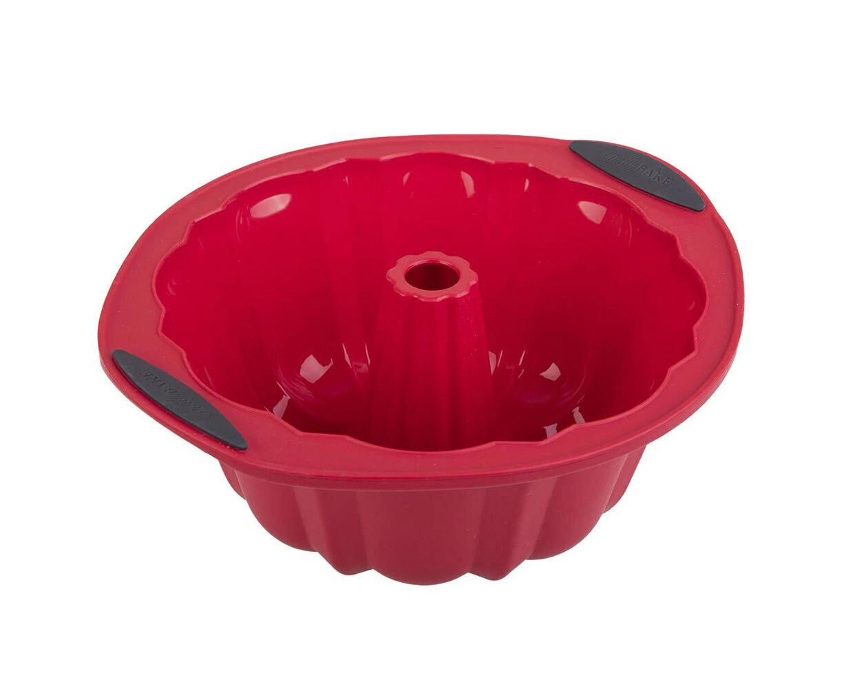 Daily Bake Non Stick Silicone 21.5cm Bundt Cake Mould Baking Pan w/ Steel Frame