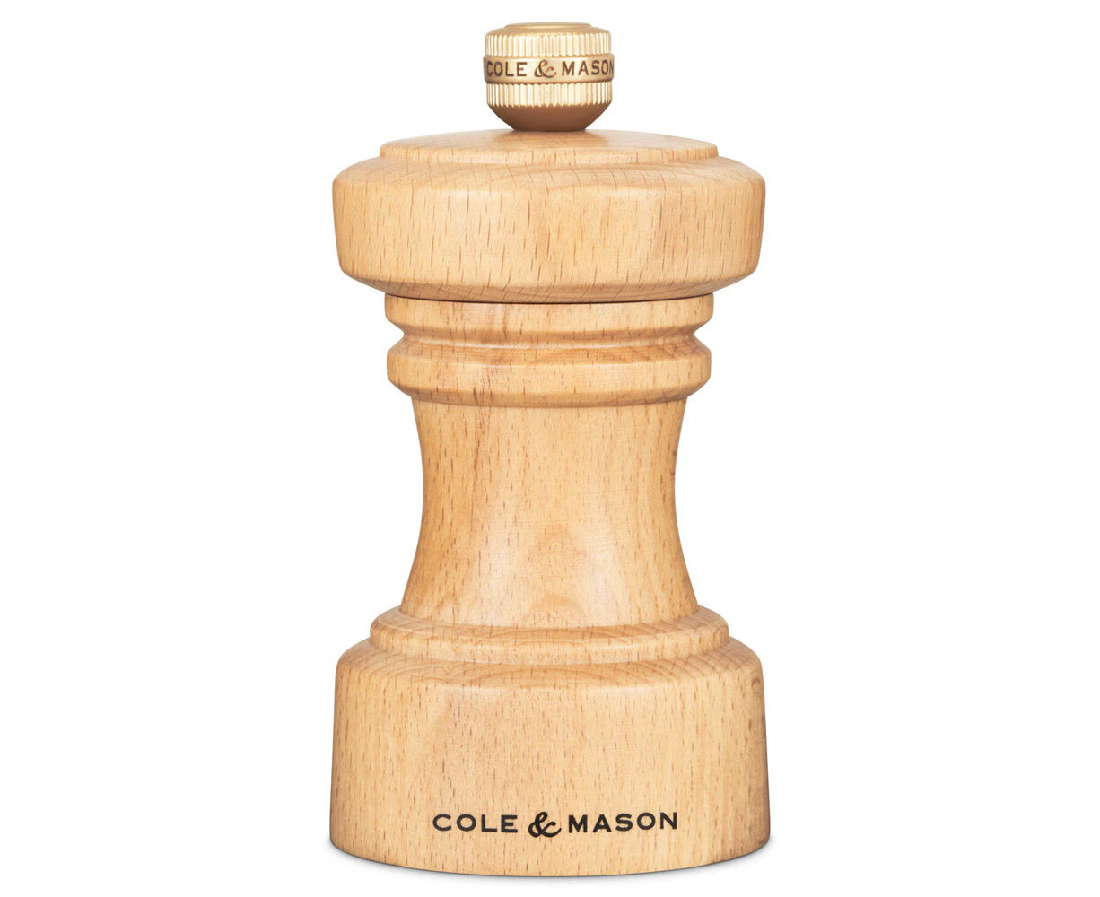 Cole & Mason Hoxton Natural Beech Wood Kitchen Pepper Mill Grinder 104mm