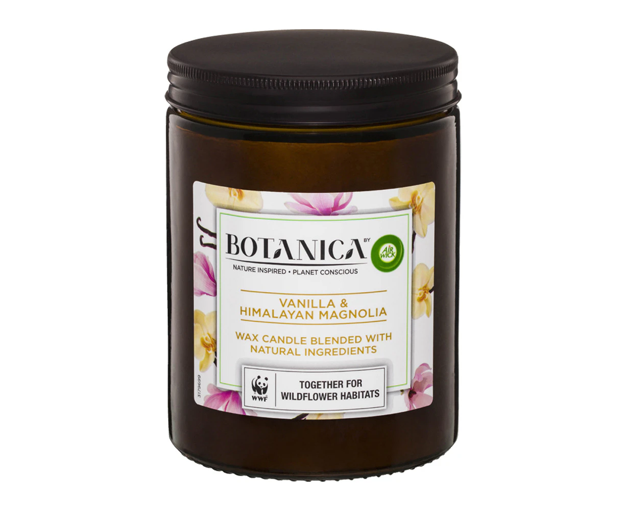 Airwick Botanica 500g Sweet Scented Wax Candle XL Vanilla & Himalayan Magnolia