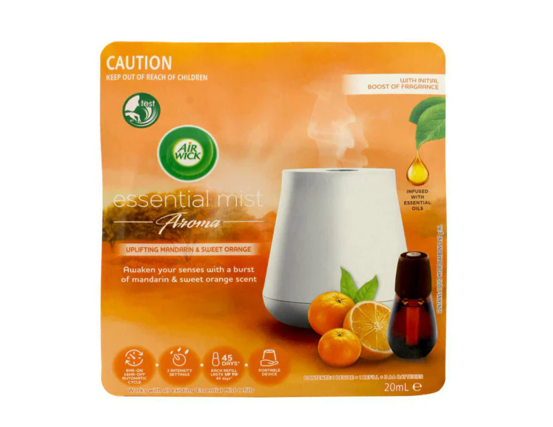 Air Wick Freshener Diffuser 20ml Essential Mist Uplifting Mandarin/Sweet Orange