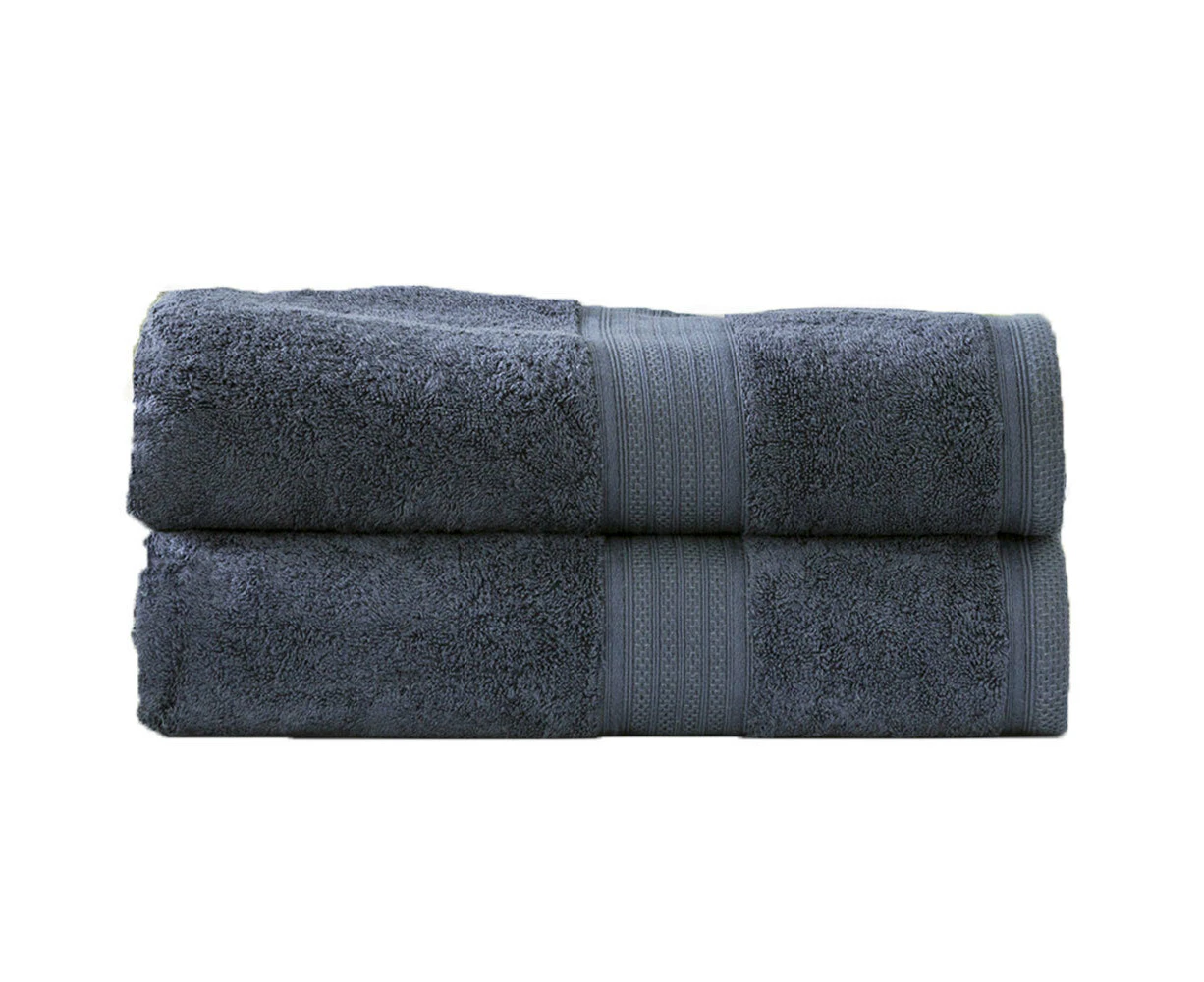 Renee Taylor Stella 2 Pack Bath Sheet - Indigo