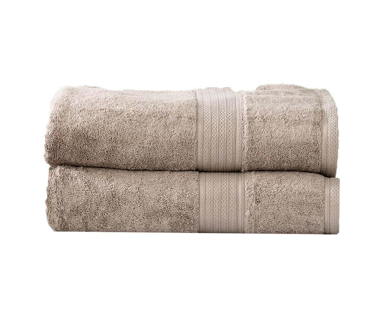 Renee Taylor Stella 2 Pack Bath Sheet - Pewter