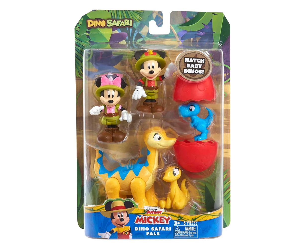 Disney Junior  Mickey Mouse Dino Friend & 7 10cm Figure Kids Toy Playset 3+