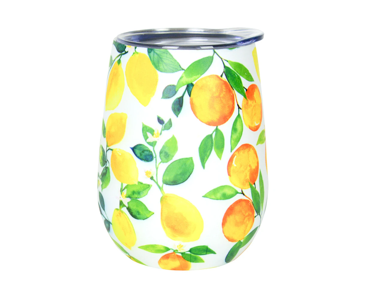 Annabel Trends Double Walled Wine Tumbler Stainless Steel 295ml Amalfi Citrus