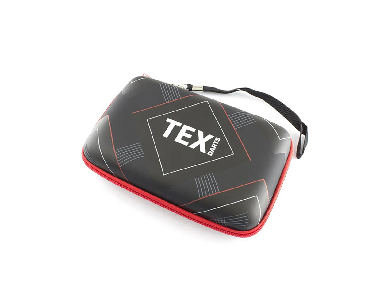 TEX Pro Throwing Darts Portable Protective Storage Carry Travel Case Black/Red