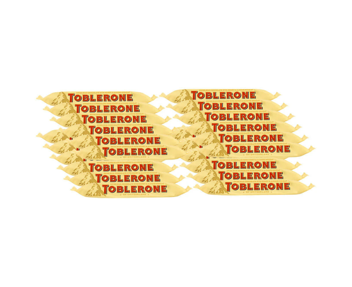 24pc Toblerone 50g Swiss Milk Chocolate & Nougat Confectionery Candy Bars