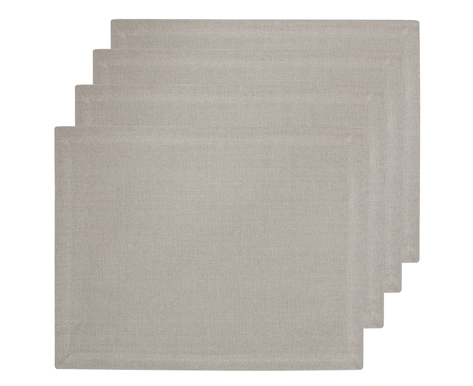 4pc Ladelle Premium Lina Cotton Table Placemat/Pad 33x45cm Flax Kitchenware