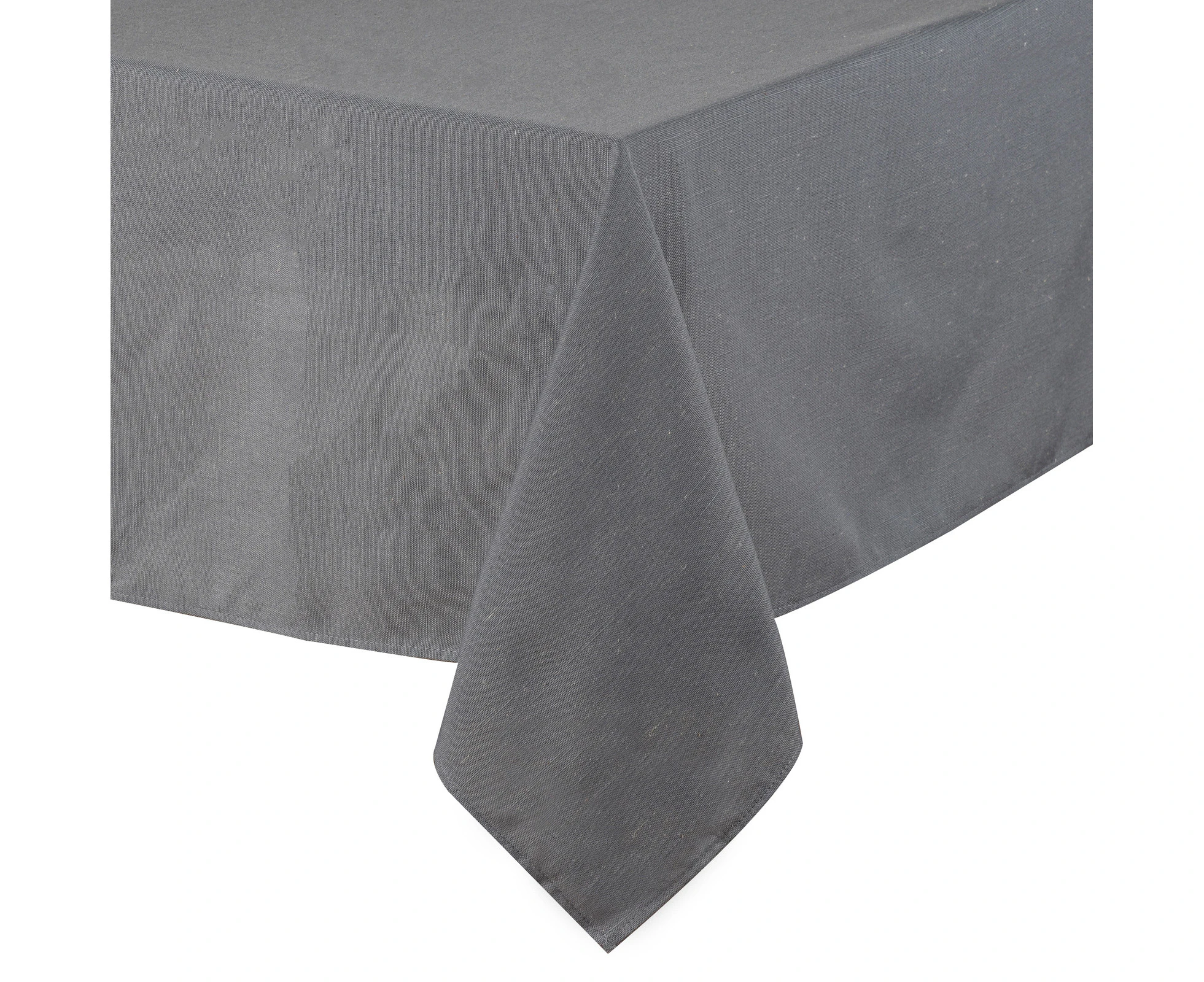 Ladelle Seno Polyester/Linen 150x300cm Rectangular Tablecloth/Cover Charcoal