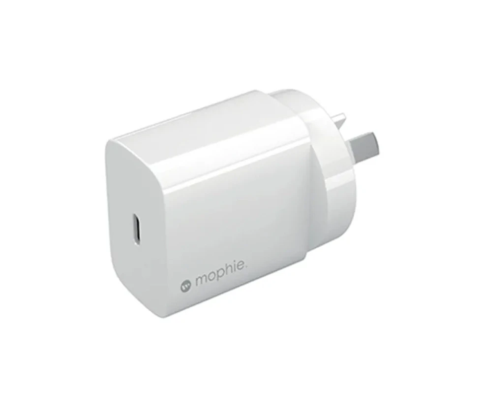 Mophie 30W GaN USB-C Power Wall Adapter/Charger For MacBook/Mobile/iPad White