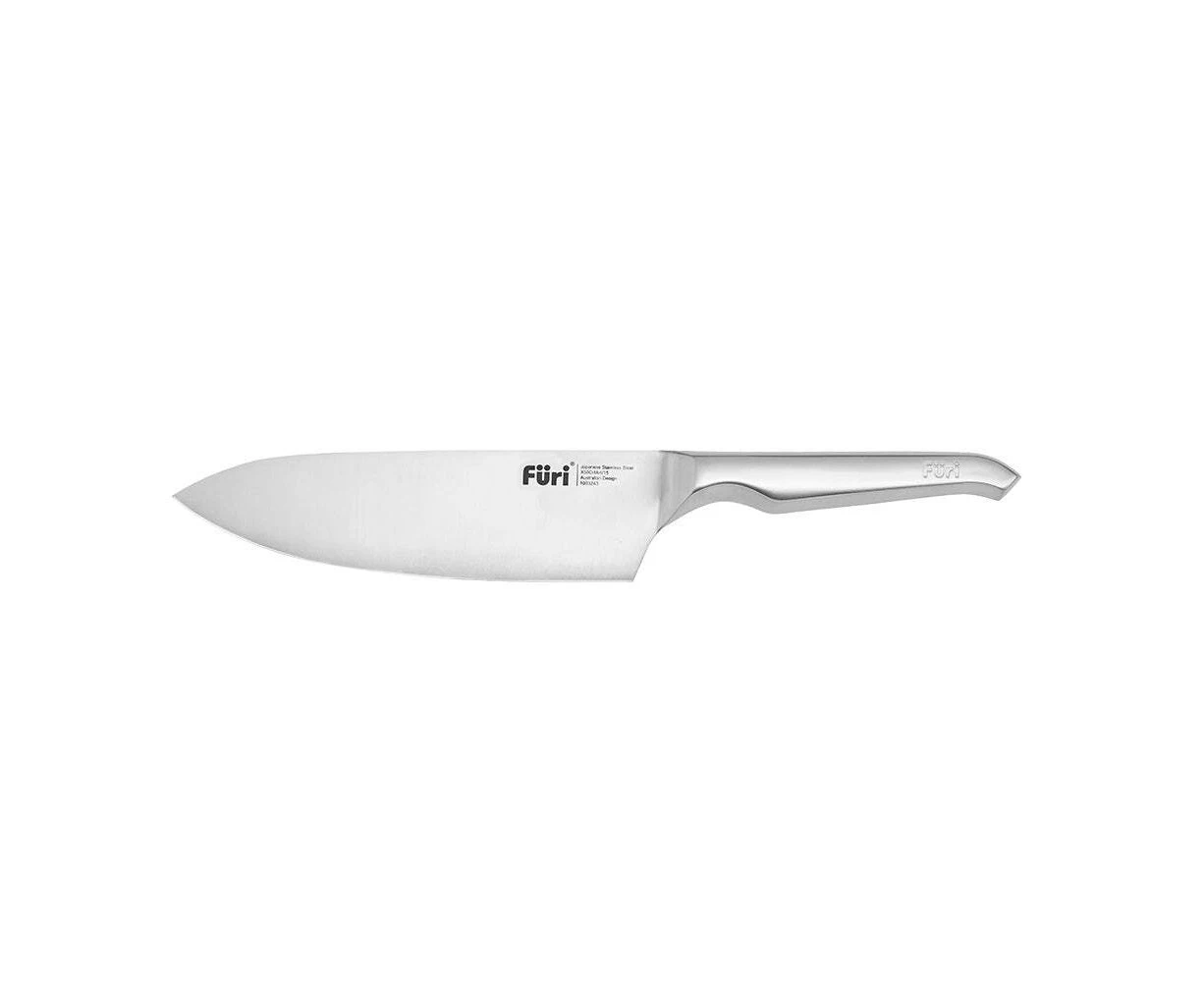 Furi Japanese Steel Cook's Knife Small Grip Reverse-Wedge Silver 16cm Blade