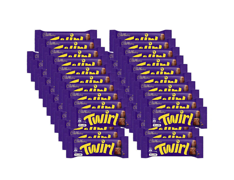 42pc Cadbury Dairy Milk Twirl 39g Chocolate Bars Confectionery Candy Treat