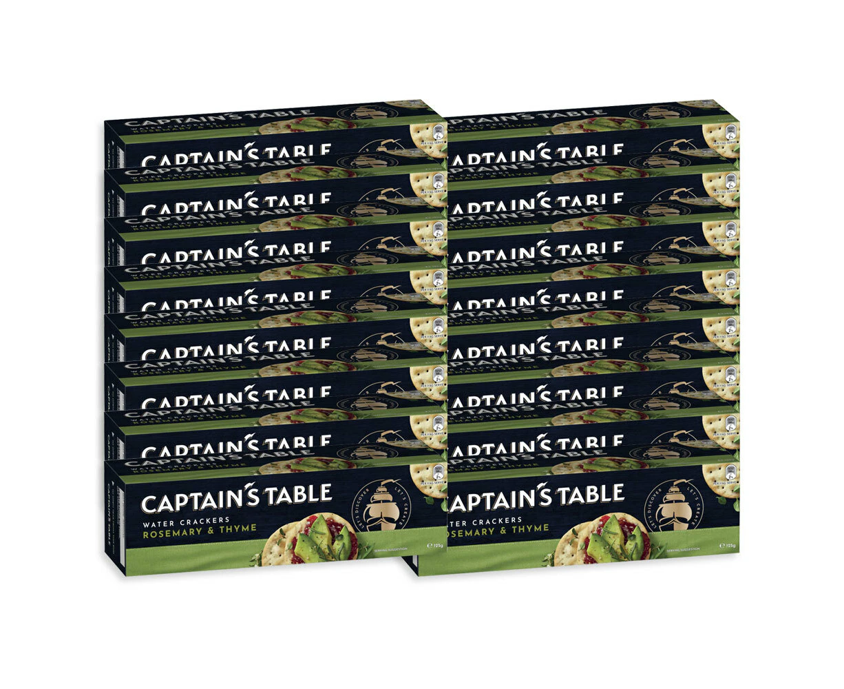 16pc Captain's Table Rosemary & Thyme Serving Savoury Biscuits Crackers 125g