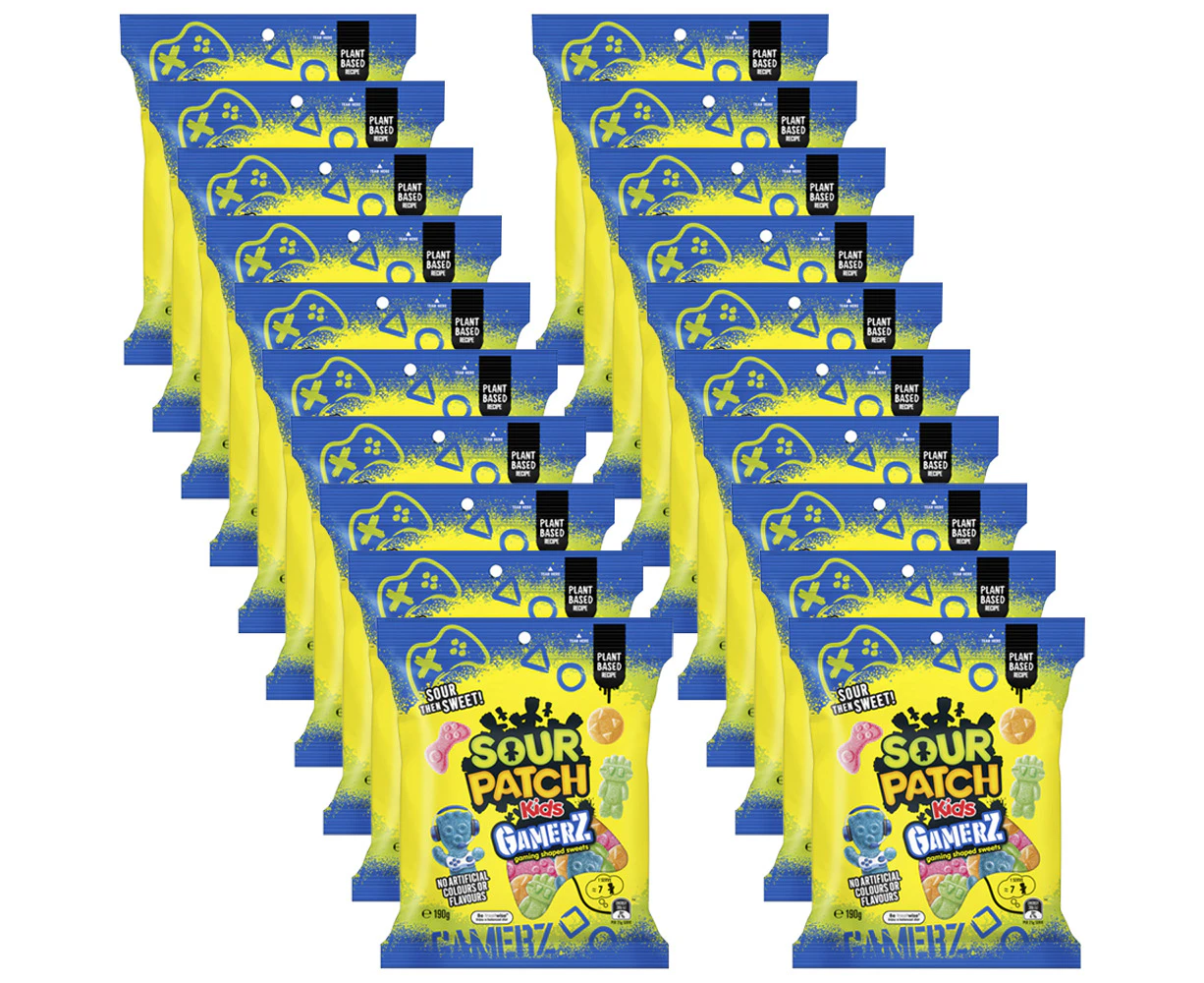 20pc Sour Patch Kids Gamerz 190g Sweets Confectionery Gummy Lollies Candy