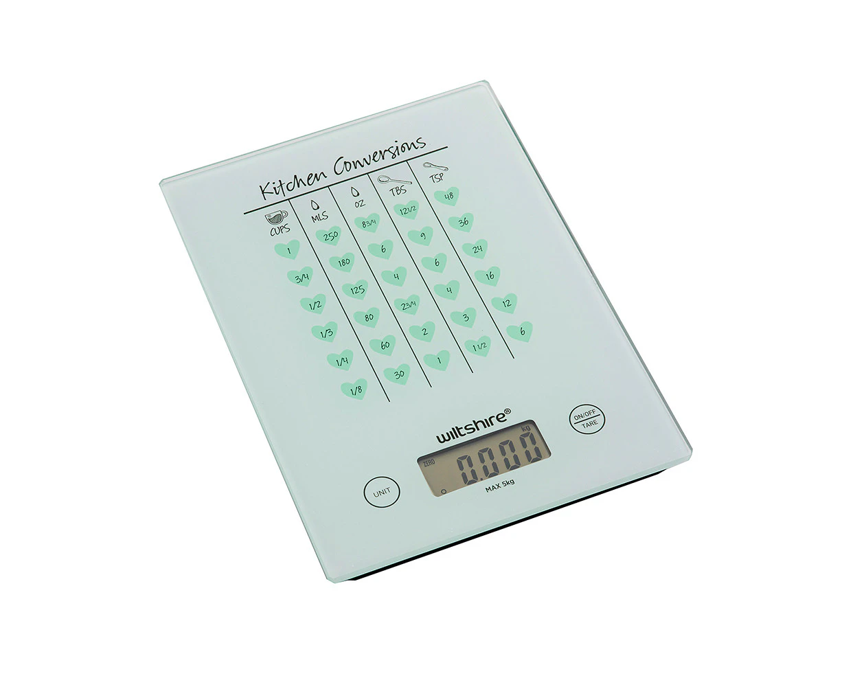 Wiltshire Digital Glass Kitchen Cooking Conversion Measuring Scales 5kg