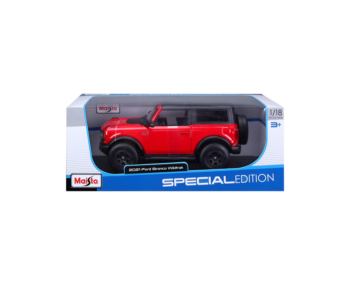 Maisto Special Edition 1:18 2021 Ford Bronco Wildtrack Red Model Car Toy 3y+