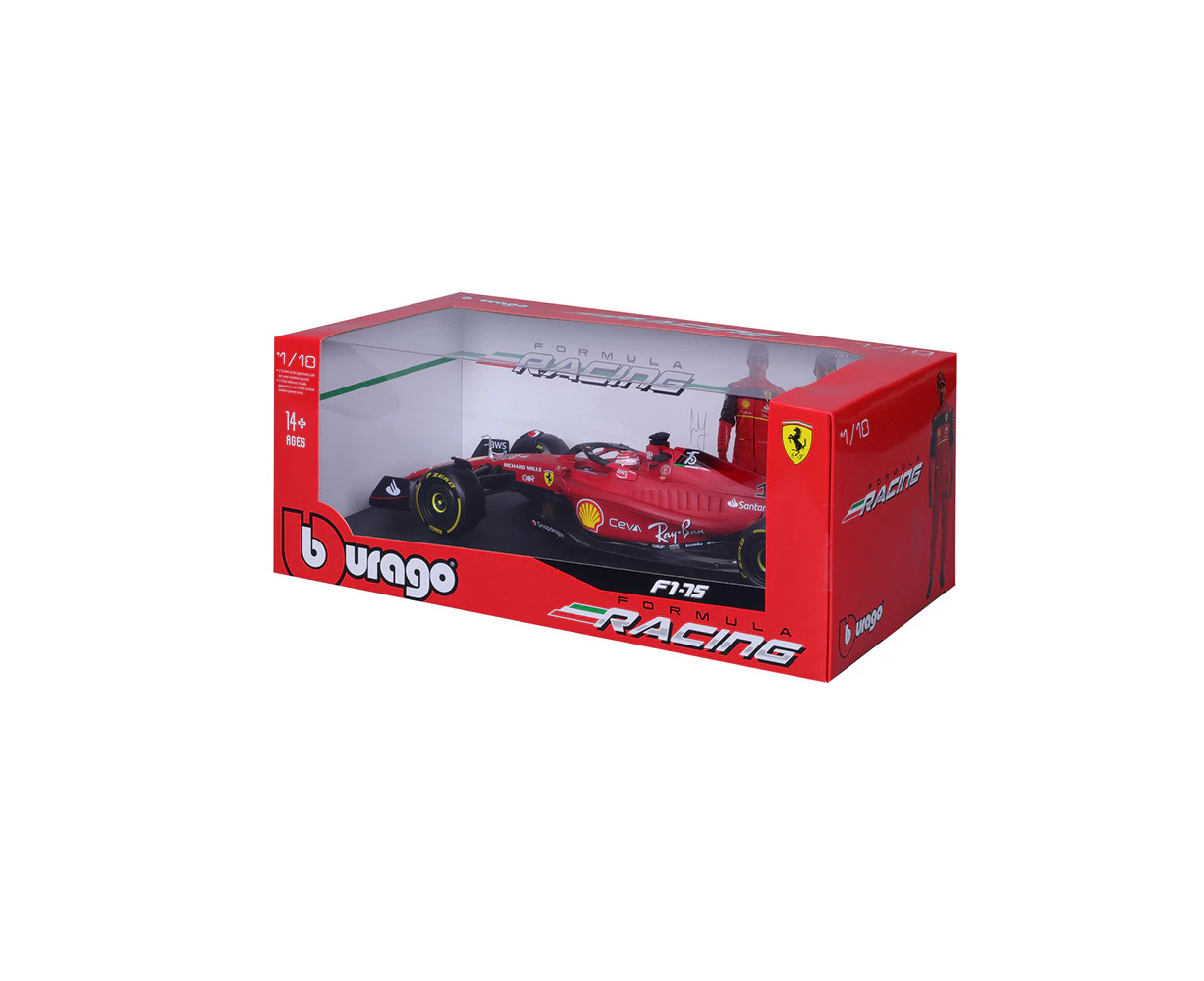 Bburago 1:18 Ferrari Racing 2022 F1 75 Leclerc No. 16 Model Diecast Toy 14y+