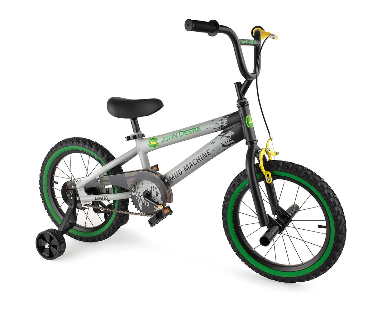 John Deere 16''/40cm Mud Machine Childrens Bicycle/Bike w/Training Wheels 4y+