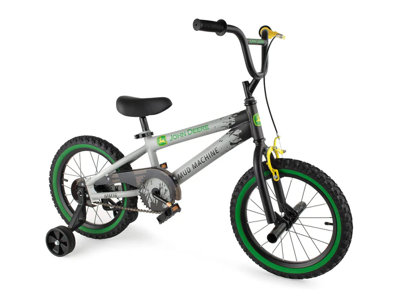 John Deere 16''/40cm Mud Machine Childrens Bicycle/Bike w/Training Wheels 4y+