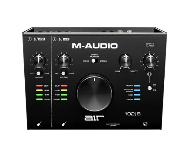 M-Audio Air 192/8 USB 2x4 Audio Interface Recording/Monitoring w/ MIDI Black