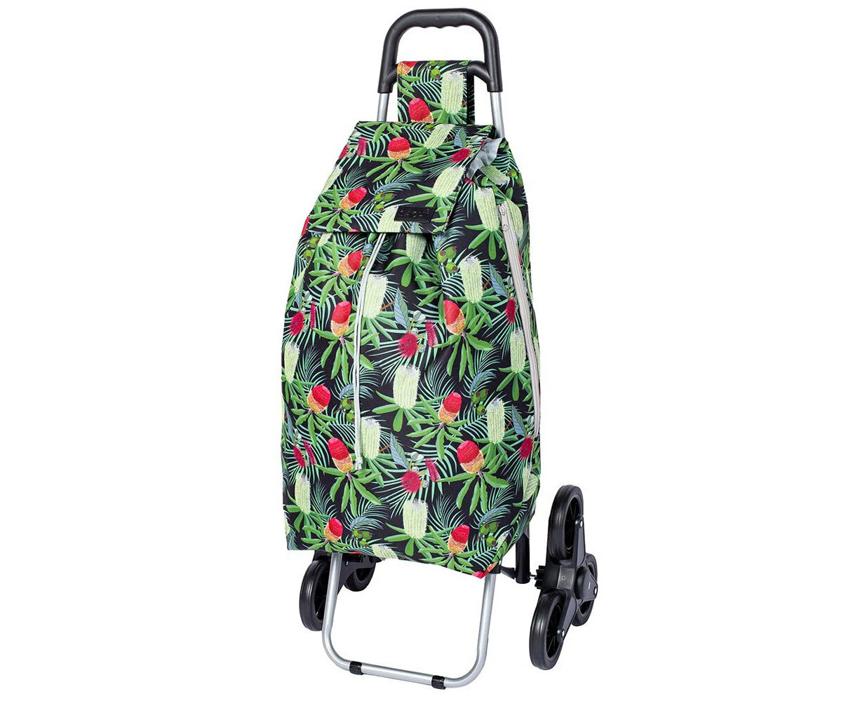 Sachi Summit Stair Climber 45L Shopping Trolley Grocery Bag w/ Wheels Banksia