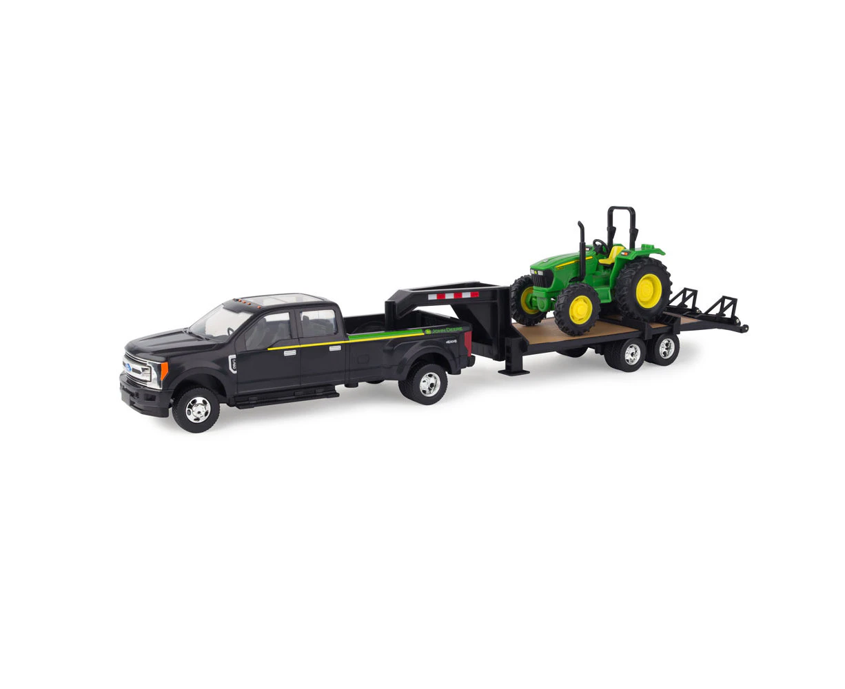 John Deere 1: 32 Ford F-350 Pickup Truck/Ute w/Gooseneck Trailer & Tractor 3Y+