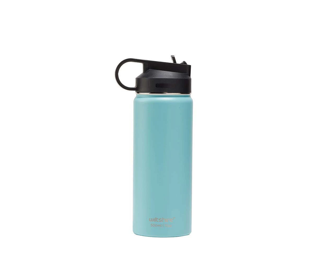 Wiltshire Insulated Wide Stainless Steel Drinking Water Bottle Turquoise 500ml