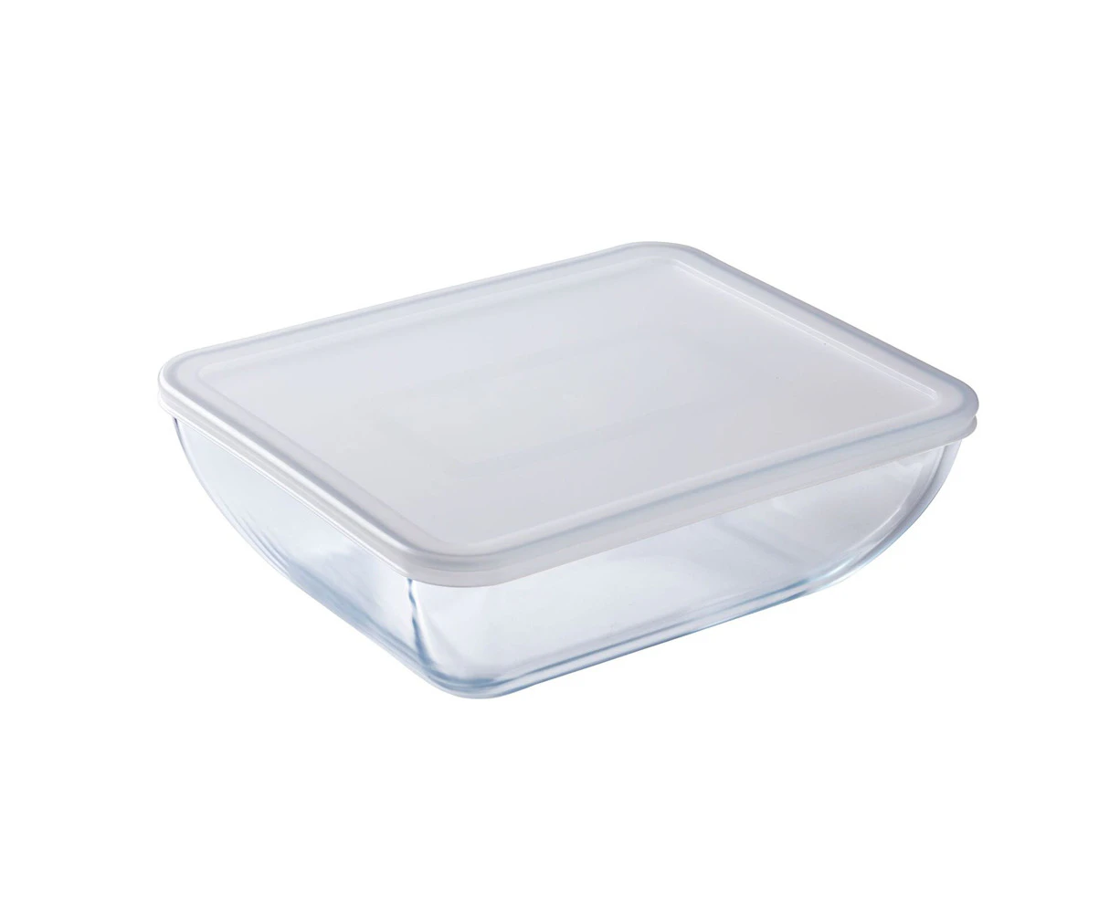 O Cuisine Rectangular 2.25L/25cm Glass Storage Dish Food Container Organiser CLR