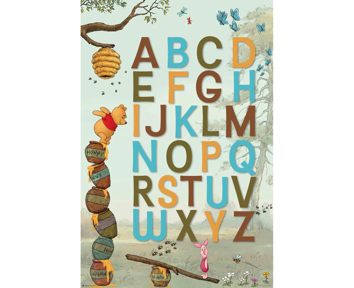 Impact Merch Disney Winnie The Pooh Alphabet Regular Sized Wall Poster 92x61cm