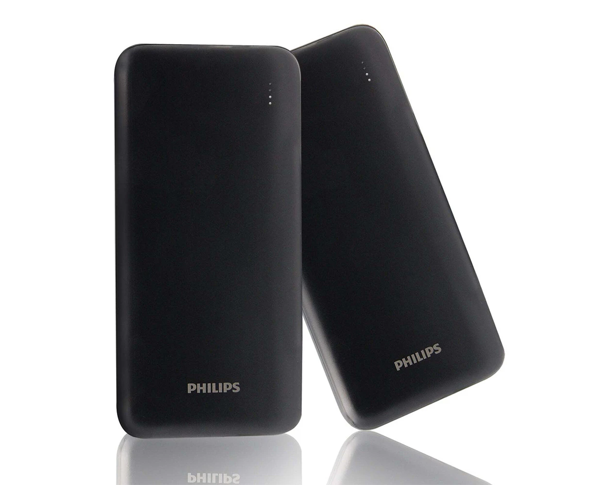 Philips 10000mAh PD Mobile Battery Fast-Charge Power Bank w/ 2-USB Port Black