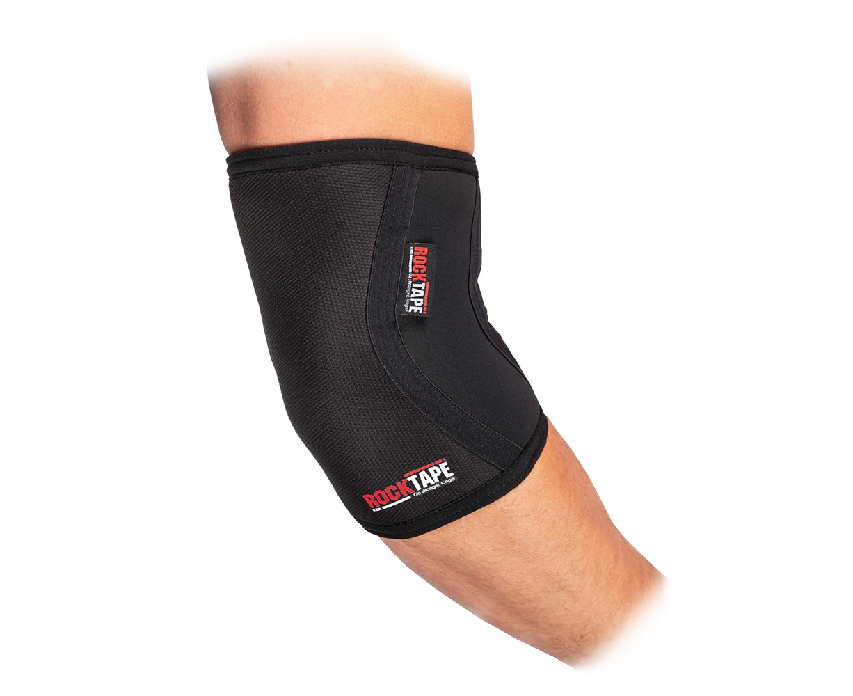 RockTape Large Assassins Protect Elbow Support/Stability Sleeves Compression BK