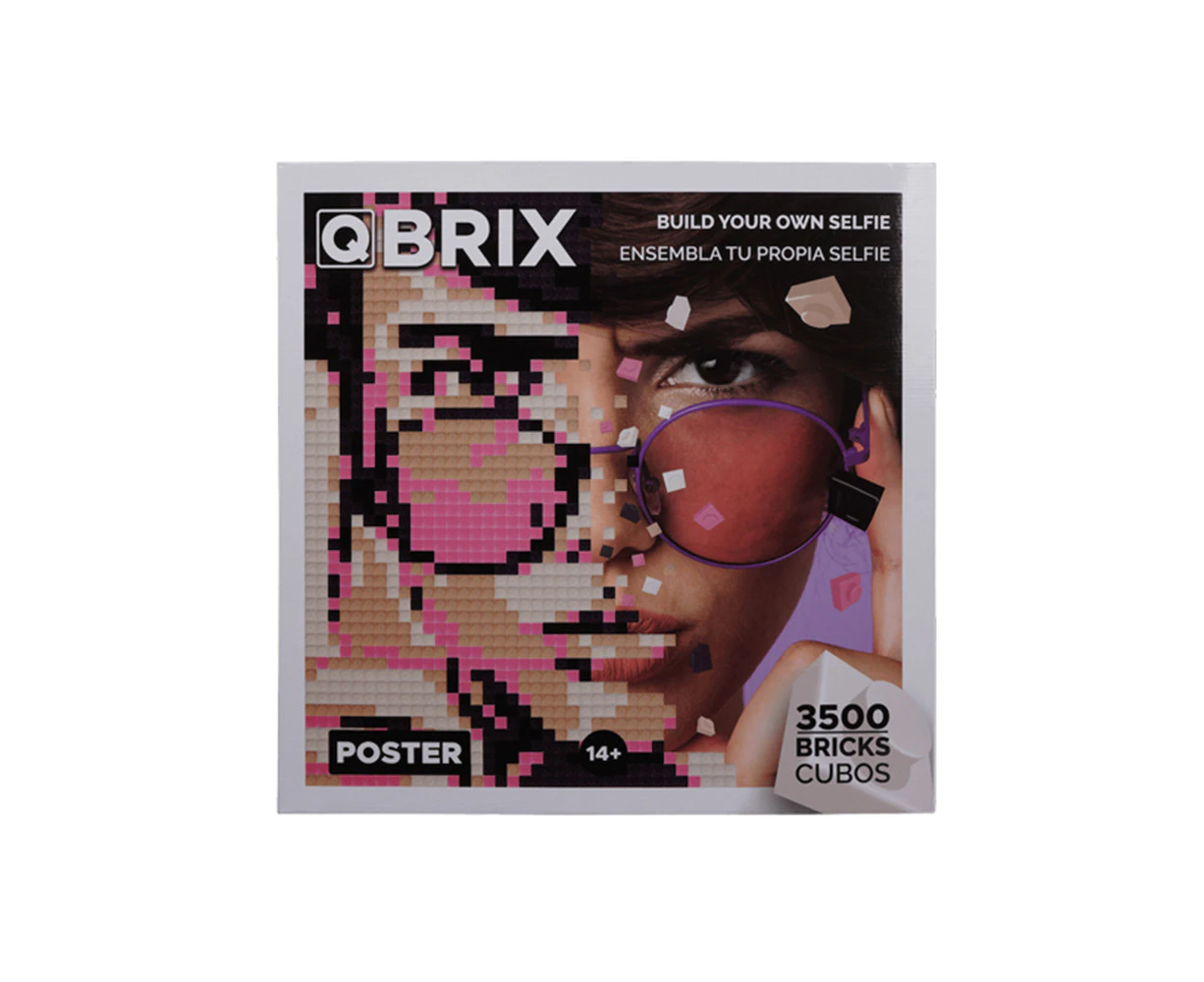 Mozabrick 3500 Bricks Qbrix Poster Personalised Pixel Art Set Crafts DIY 14y+