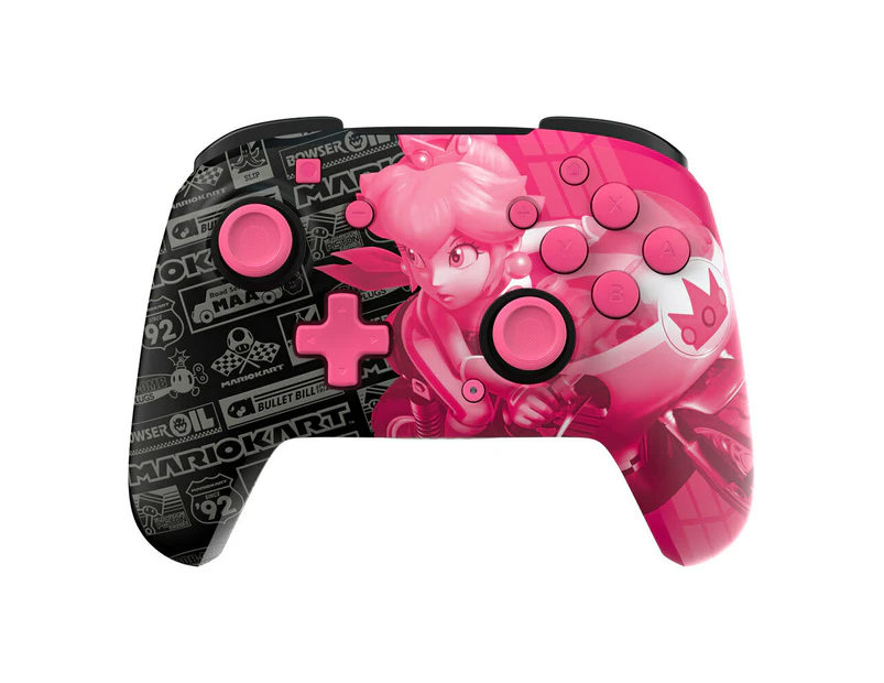 Nintendo Switch Rematch Glow Wireless Gaming Controller: Grand Prix Peach