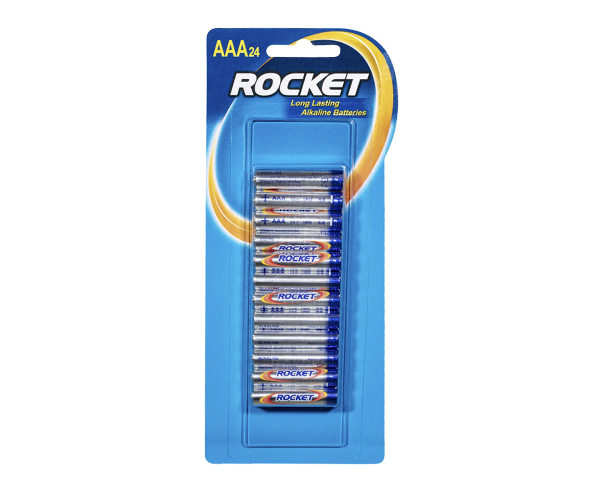 24pc Rocket AAA 1.5V Multi-Purpose Long Lasting Alkaline Battery/Batteries