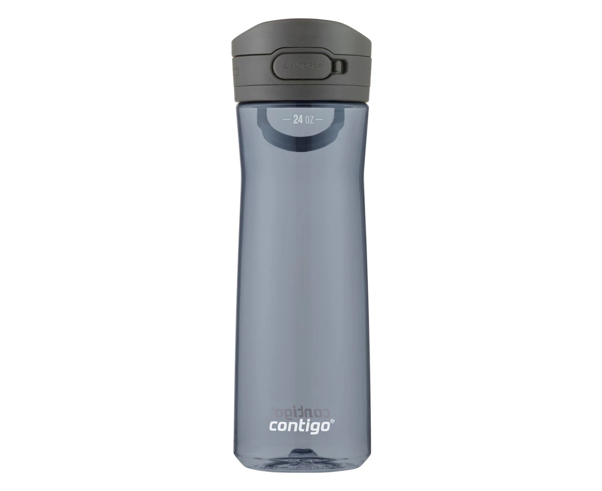 Contigo Jackson Autopop 709ml Water Bottle Travel Drinking Container Sake Grey