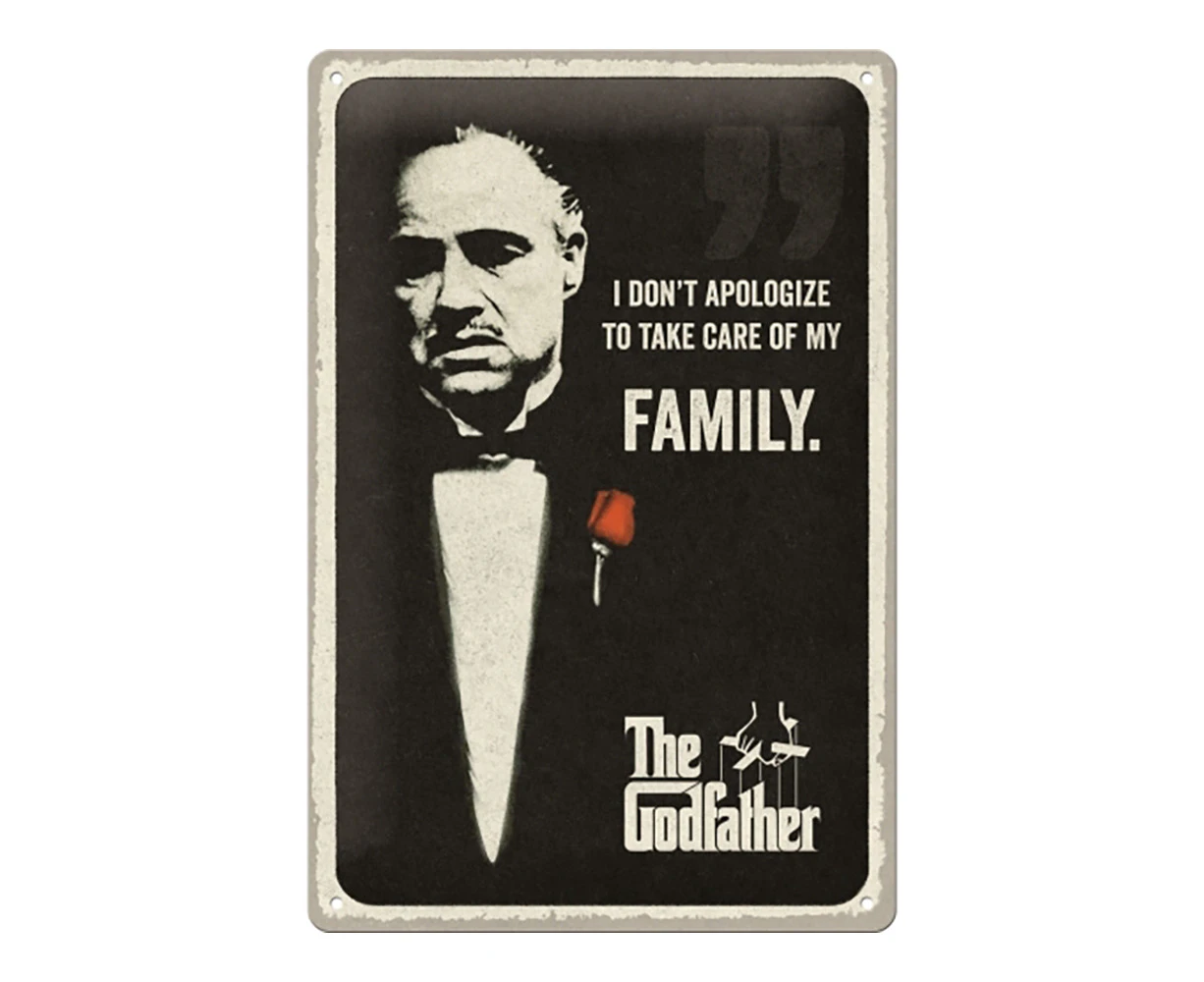 Nostalgic Art 20x30cm Medium Sign The Godfather I Don't Apologize Home/Bar Decor