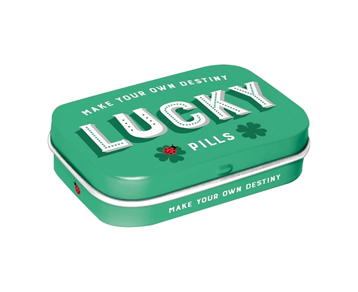 Nostalgic Art 6cm Metal Tin Mint Box Lucky Pills Fresh Breath Hard Candy Mints