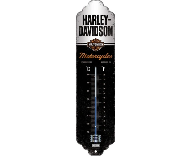 Nostalgic Art 28x6.5cm Wall Thermometer Temperature Harley-Davidson Motorcycles