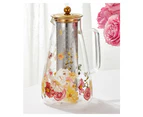 Ashdene Springtime Soiree 22.5cm/1.5L Glass Jug w/ Stainless Steel Tea Infuser