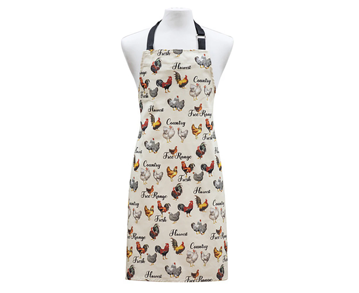 Ashdene Heartland Printed 70x89cm Cotton Chef Adjustable Apron Kitchen Cooking