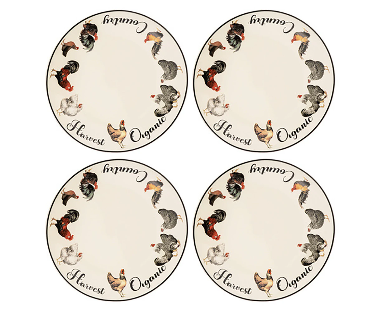 4pc Ashdene Heartland Round 20cm Side Plates New Bone China Food/Snack Dish