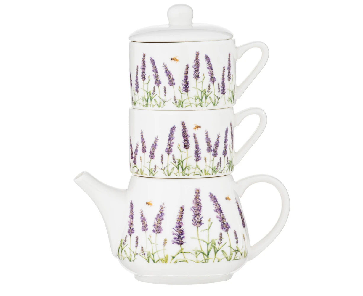 Ashdene Lavender Fields New Bone China 400ml Tea For Two Teapot w/ 200ml Cup Set