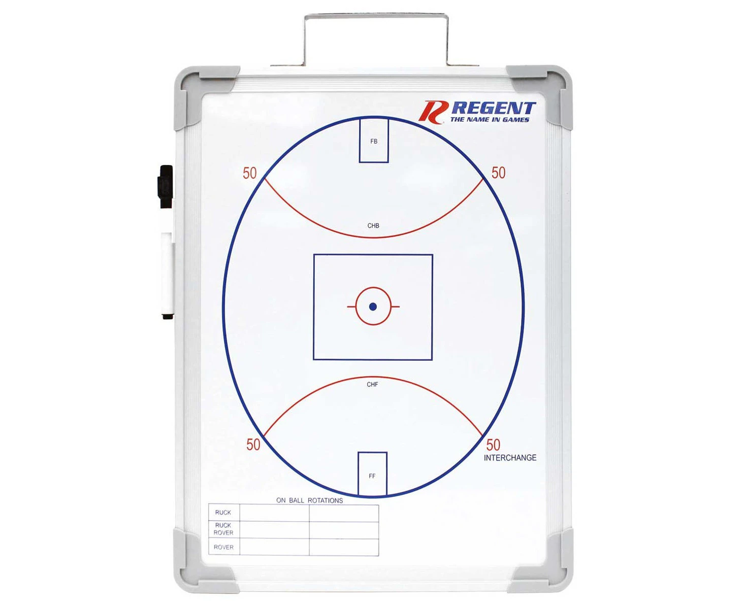 Regent Aussie Rules/Football Large Coaches Board Magnetic Tactic Whiteboard