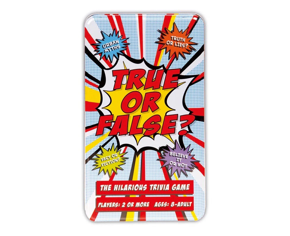 Tinned Game Lagoon True or False? Family/Friends Kids Party Activity Toy 8+