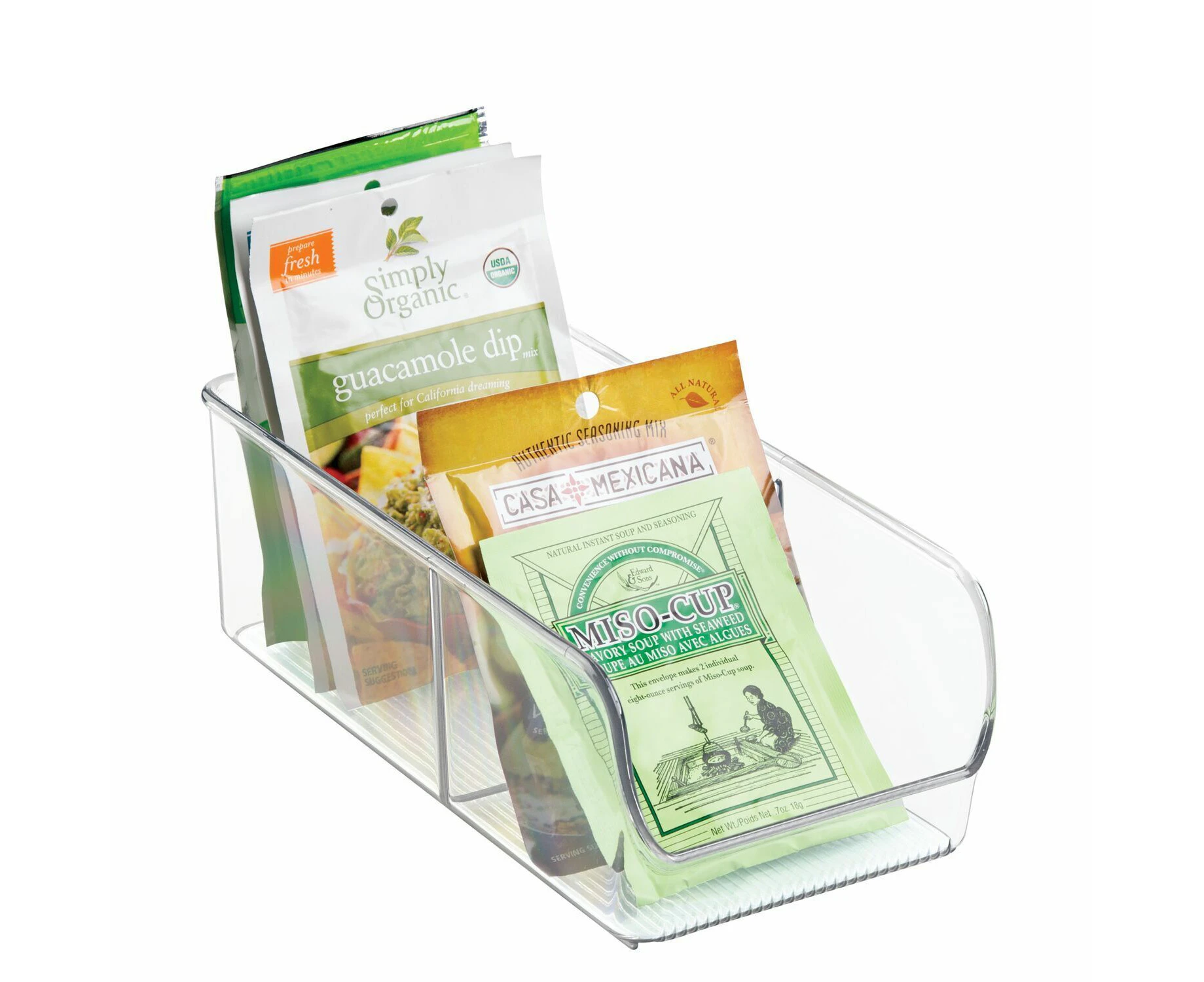 iDesign Linus 26x12.7cm Food Packet Place Storage Spice Pouch Organiser Clear