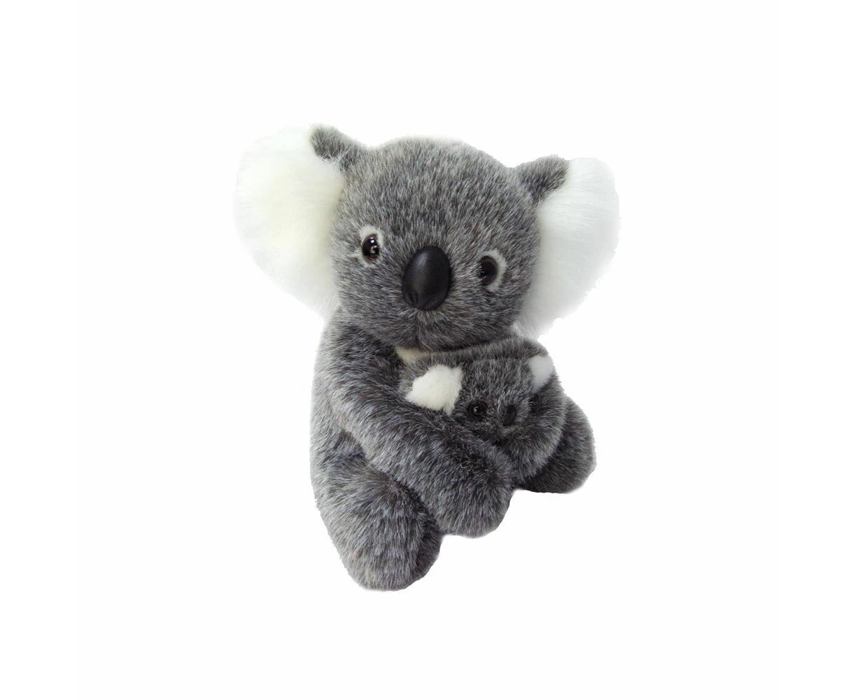 Korimco 19cm with Baby Koala Kids Animal Soft Plush Stuffed Toy Grey 3y+