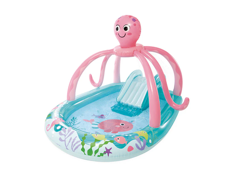 Intex Friendly Octopus Kids/Childrens Inflatable Pool Play Center Toy w/ Rings