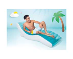 Intex Splash Pool 191x99cm Lounge Inflatable Swimming Floating Mat Aqua/White